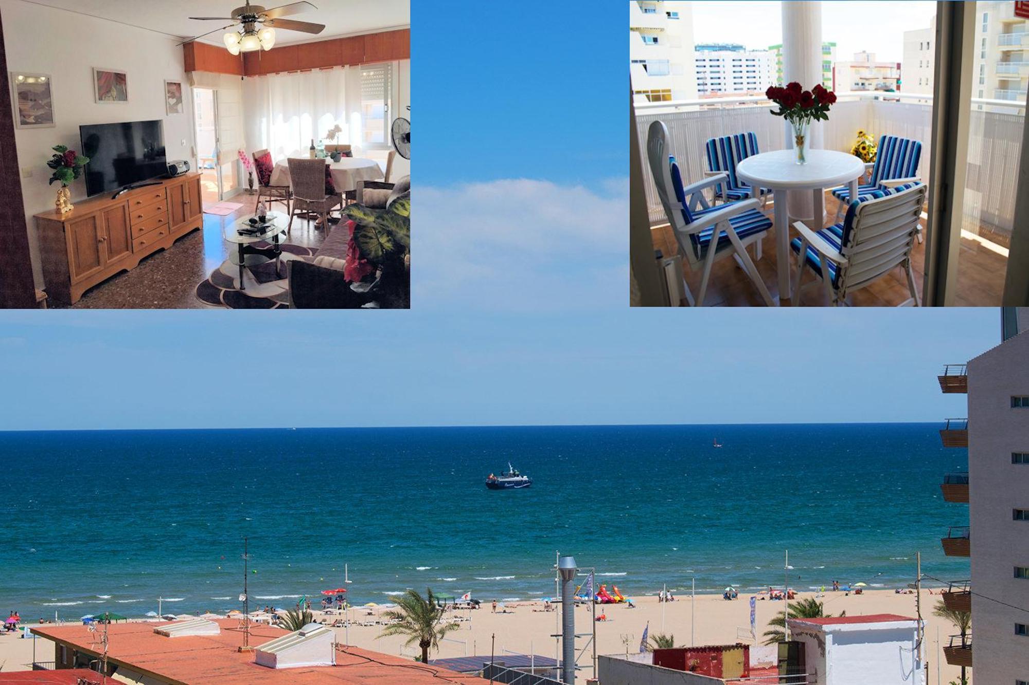 El Tiburon - Piso Con Espectaculares Vistas Al Mar - Solo Para Familias Ideal Para 4 Personas - Aire - Calefaccion - Ganador Award 2025, 2024, 2023, 2022 Playa de Gandia Exteriör bild
